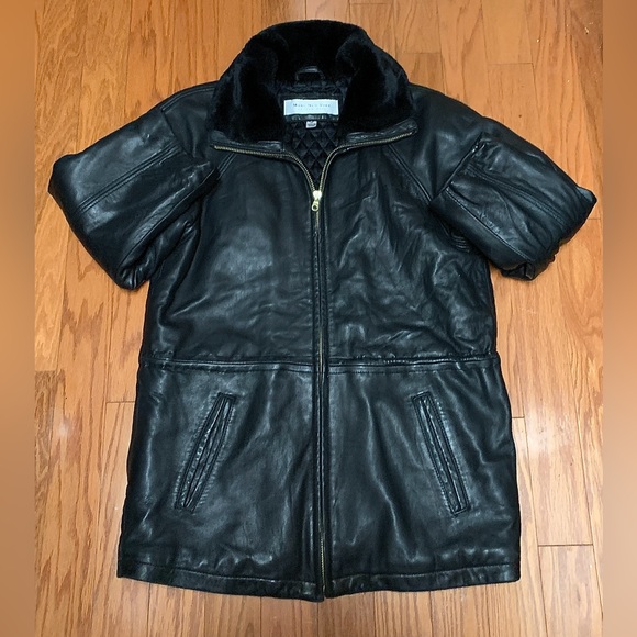 Women’s Medium Andrew Marc New York Leather Quilt Lined Insulated Jacket - Picture 13 of 16